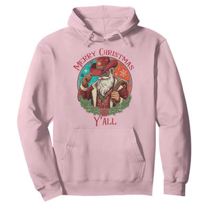 Howdy Santa Merry Christmas Y'all Hoodie Funny Western Holiday Gift TS12 Light Pink Print Your Wear
