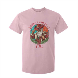 Howdy Santa Merry Christmas Y'all T Shirt For Kid Funny Western Holiday Gift TS12 Light Pink Print Your Wear
