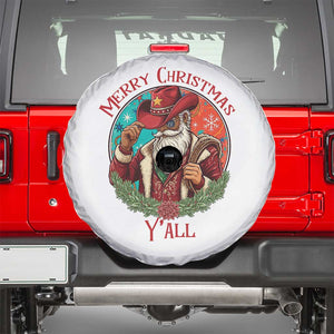 Howdy Santa Merry Christmas Y'all Spare Tire Cover Funny Western Holiday Gift TS12 White Print Your Wear