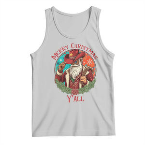 Howdy Santa Merry Christmas Y'all Tank Top Funny Western Holiday Gift TS12 Ash Print Your Wear