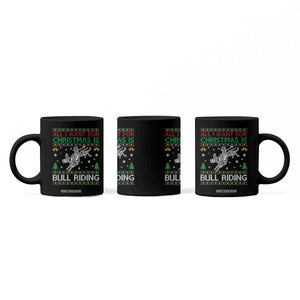 All I Want For Christmas Is Bull Riding Coffee Mug Skeleton Cowboy Ugly Sweater Gift TS12 Print Your Wear