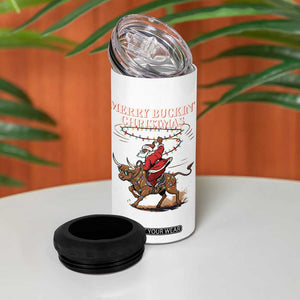 Merry Buckin Christmas 4 in 1 Can Cooler Tumbler Black Santa Western Rodeo Gift TS12 Print Your Wear