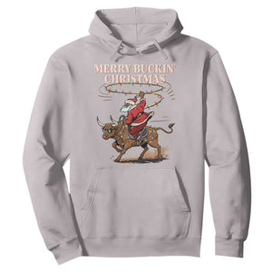 Merry Buckin Christmas Hoodie Black Santa Western Rodeo Gift TS12 Ice Gray Print Your Wear
