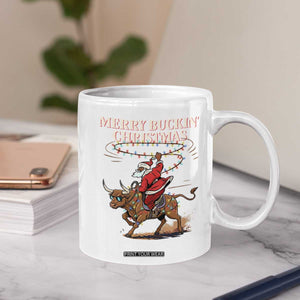 Merry Buckin Christmas Coffee Mug Black Santa Western Rodeo Gift TS12 Print Your Wear