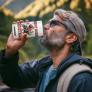 Western Black Santa Merry Buckin Christmas 4 in 1 Can Cooler Tumbler Funny Rodeo TS12 Print Your Wear