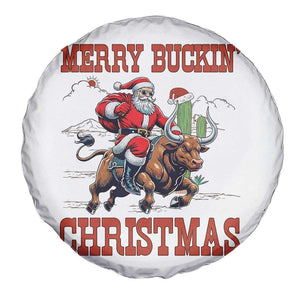 Western Black Santa Merry Buckin Christmas Spare Tire Cover Funny Rodeo TS12 Print Your Wear