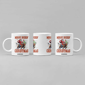 Western Black Santa Merry Buckin Christmas Coffee Mug Funny Rodeo TS12 Print Your Wear