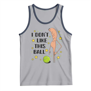 Funny Marcus The Worm Tennis Lover Tank Top I Do Not Like This Ball TS12 Athletic Heather Navy Print Your Wear