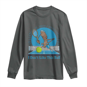 I Do Not Like This Ball Long Sleeve Shirt Funny Marcus The Worm Tennis Meme TS12 Dark Heather Print Your Wear