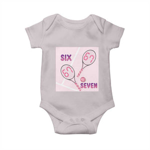 Funny Six Seven Tennis Meme Baby Onesie Valentine For Women TS12 Ice Gray Print Your Wear