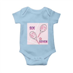 Funny Six Seven Tennis Meme Baby Onesie Valentine For Women TS12 Light Blue Print Your Wear