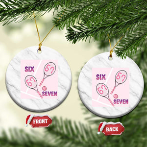 Funny Six Seven Tennis Meme Ceramic Ornament Valentine For Women TS12 1pc White Marble Print Your Wear
