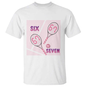 Funny Six Seven Tennis Meme T Shirt Valentine For Women TS12 White Print Your Wear