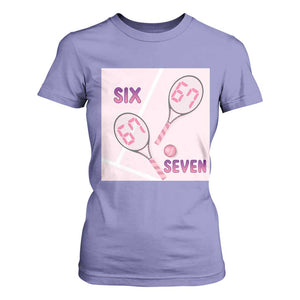 Funny Six Seven Tennis Meme T Shirt For Women Valentine For Women TS12 Violet Print Your Wear