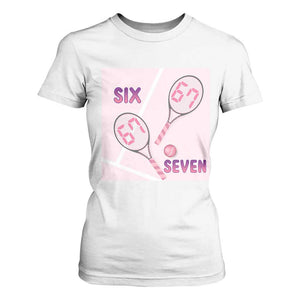 Funny Six Seven Tennis Meme T Shirt For Women Valentine For Women TS12 White Print Your Wear