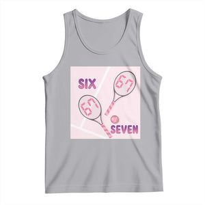 Funny Six Seven Tennis Meme Tank Top Valentine For Women TS12 Athletic Heather Print Your Wear