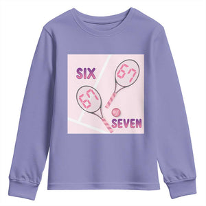 Funny Six Seven Tennis Meme Youth Sweatshirt Valentine For Women TS12 Violet Print Your Wear