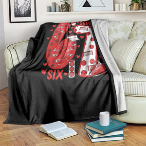 Six Seven Tennis Meme Throw Blanket Funny Gen Alpha Valentine TS12 Print Your Wear