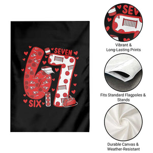 Six Seven Tennis Meme Garden Flag Funny Gen Alpha Valentine TS12 Print Your Wear