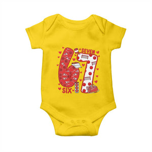 Six Seven Tennis Meme Baby Onesie Funny Gen Alpha Valentine TS12 Daisy Print Your Wear