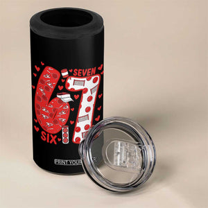 Six Seven Tennis Meme 4 in 1 Can Cooler Tumbler Funny Gen Alpha Valentine TS12 Print Your Wear