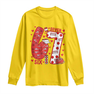 Six Seven Tennis Meme Long Sleeve Shirt Funny Gen Alpha Valentine TS12 Daisy Print Your Wear