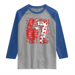 Six Seven Tennis Meme Raglan Shirt Funny Gen Alpha Valentine TS12 Sport Gray Royal Print Your Wear