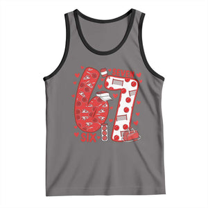 Six Seven Tennis Meme Tank Top Funny Gen Alpha Valentine TS12 Deep Heather Black Print Your Wear