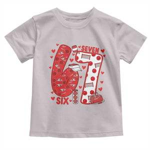 Six Seven Tennis Meme Toddler T Shirt Funny Gen Alpha Valentine TS12 Ice Gray Print Your Wear