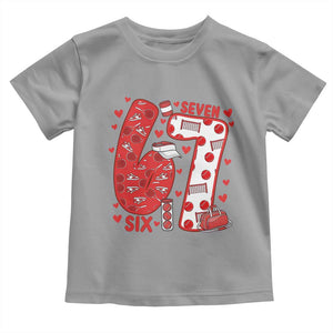 Six Seven Tennis Meme Toddler T Shirt Funny Gen Alpha Valentine TS12 Sport Gray Print Your Wear