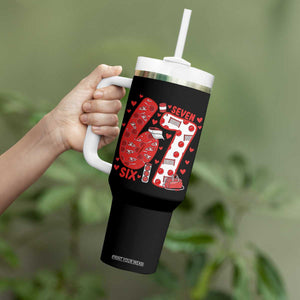 Six Seven Tennis Meme Tumbler With Handle Funny Gen Alpha Valentine TS12 Print Your Wear