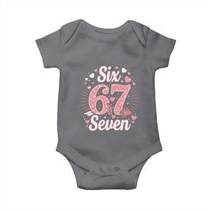 Funny Six Seven Tennis Meme Baby Onesie Gen Z Valentine TS12 Charcoal Print Your Wear