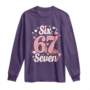 Funny Six Seven Tennis Meme Long Sleeve Shirt Gen Z Valentine TS12 Purple Print Your Wear