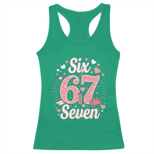 Funny Six Seven Tennis Meme Racerback Tank Top Gen Z Valentine TS12 Irish Green Print Your Wear