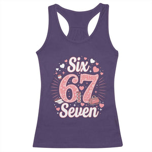 Funny Six Seven Tennis Meme Racerback Tank Top Gen Z Valentine TS12 Purple Print Your Wear