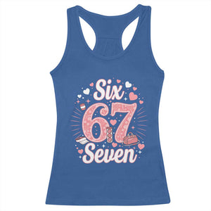 Funny Six Seven Tennis Meme Racerback Tank Top Gen Z Valentine TS12 Royal Blue Print Your Wear