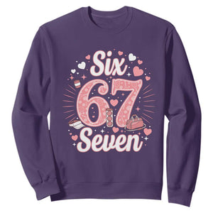 Funny Six Seven Tennis Meme Sweatshirt Gen Z Valentine TS12 Purple Print Your Wear