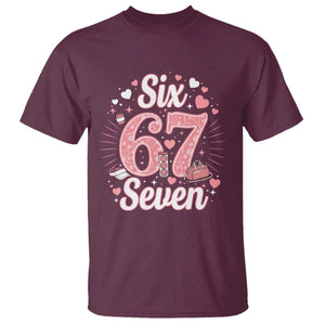Funny Six Seven Tennis Meme T Shirt Gen Z Valentine TS12 Maroon Print Your Wear