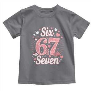 Funny Six Seven Tennis Meme Toddler T Shirt Gen Z Valentine TS12 Charcoal Print Your Wear
