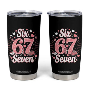 Funny Six Seven Tennis Meme Tumbler Cup Gen Z Valentine TS12 Black Print Your Wear