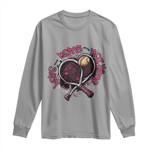 Love Means Nothing Long Sleeve Shirt Tennis Lovers TS12 Sport Gray Print Your Wear