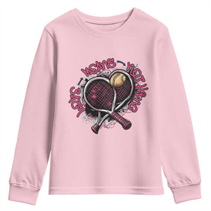 Love Means Nothing Youth Sweatshirt Tennis Lovers TS12 Light Pink Print Your Wear