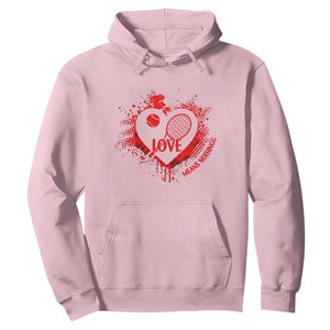 Love Means Nothing To A Tennis Player Hoodie Valentines Day Gift TS12 Light Pink Print Your Wear