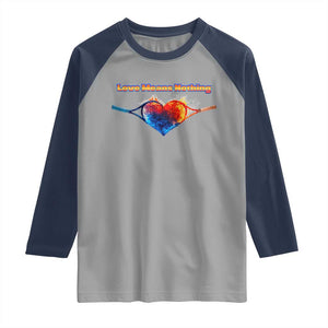 Love Means Nothing Raglan Shirt Valentines Day Gift TS12 Sport Gray Navy Print Your Wear
