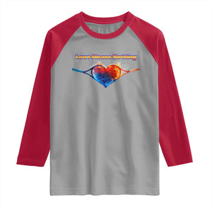 Love Means Nothing Raglan Shirt Valentines Day Gift TS12 Sport Gray Red Print Your Wear
