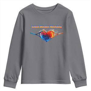 Love Means Nothing Youth Sweatshirt Valentines Day Gift TS12 Charcoal Print Your Wear