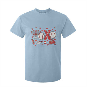 Cute XOXO Tennis Player T Shirt For Kid Valentines Tennis Gift TS12 Light Blue Print Your Wear