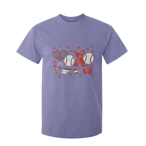 Cute XOXO Tennis Player T Shirt For Kid Valentines Tennis Gift TS12 Violet Print Your Wear