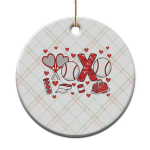 Cute XOXO Tennis Player Ceramic Ornament Valentines Tennis Gift TS12 1pc Christmas Plaid Print Your Wear