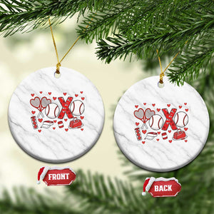 Cute XOXO Tennis Player Ceramic Ornament Valentines Tennis Gift TS12 1pc White Marble Print Your Wear